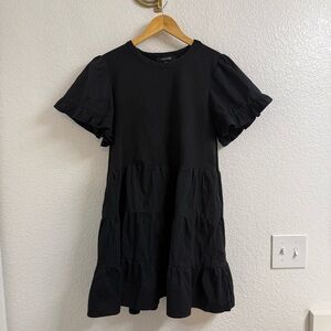 Strut & Bolt Black Tiered Mini Dress Size M